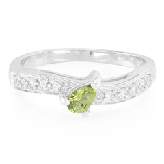 Bague en argent et Tourmaline cuprifère