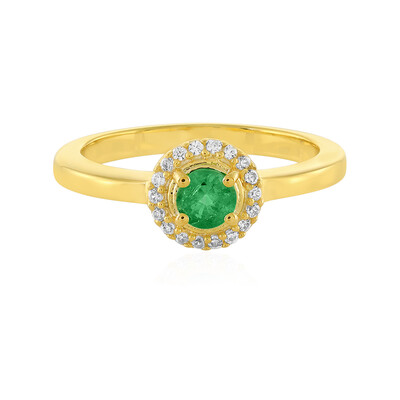 Bague en argent et Emeraude de Colombie
