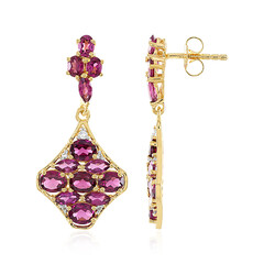 Boucles d'oreilles en argent et Grenat Rhodolite