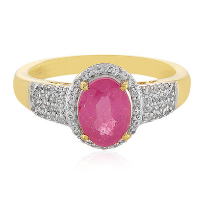 Bague en argent et Saphir rose de Madagascar