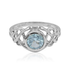 Bague en argent et Topaze bleu ciel