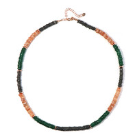 Collier en argent et Hématite rose