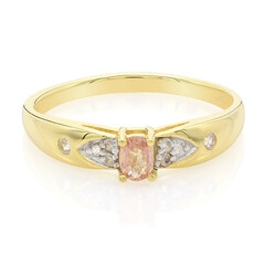 Bague en argent et Saphir Padparadscha