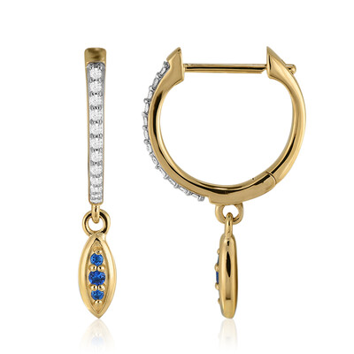 Boucles d'oreilles en or et Haüyne