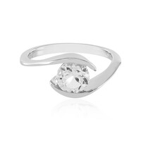 Bague en argent et Topaze blanche