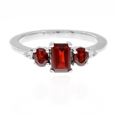 Bague en argent et Grenat d'Inde