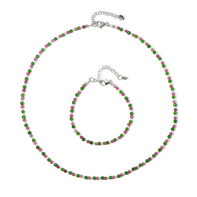 Parure en argent et Tourmaline rose