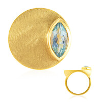 Bague en argent et Topaze bleu ciel