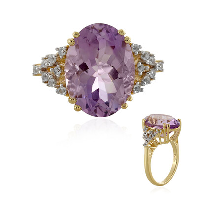 Bague en argent et Améthyste Rose de France