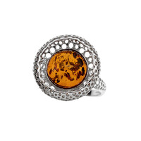 Bague en argent et Ambre baltique
