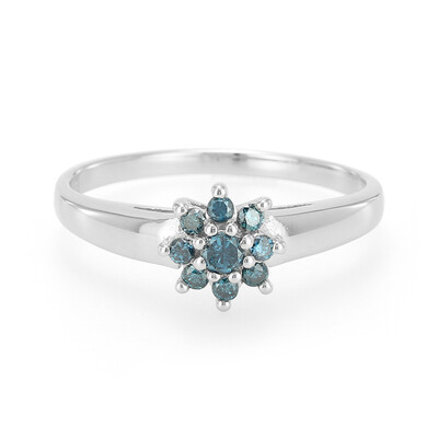 Bague en argent et Diamant fantaisie