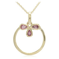 Collier en or et Saphir Padparadscha non chauffé