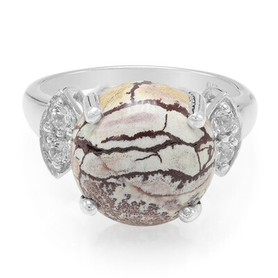 Bague en argent et Jaspe dendritique de Sonora