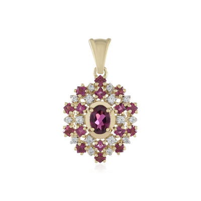 Pendentif en or et Grenat Rhodolite