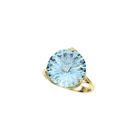 Bague en or et Topaze bleue
