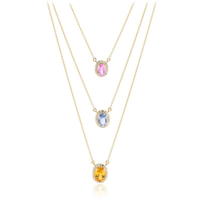 Collier en or et Saphir orange de Ban Ka Cha