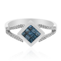 Bague en or et Diamant bleu