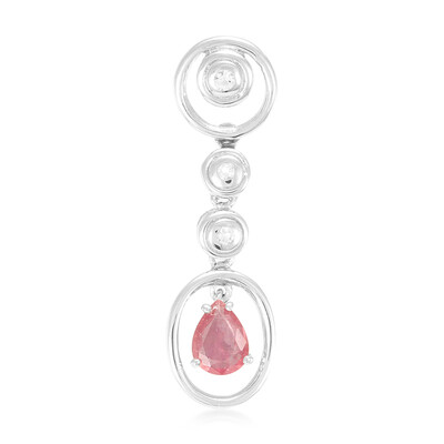 Pendentif en argent et Saphir Padparadscha