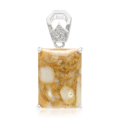 Pendentif en argent et Quartz Dinosaure