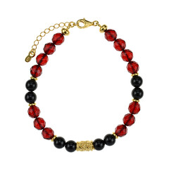 Bracelet en argent et Ambre rouge de Colombie