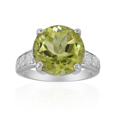 Bague en argent et Citrine jaune citron