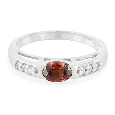 Bague en argent et Zircon orange de Mashawa