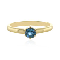 Bague en argent et Topaze bleu de Londres