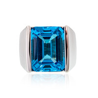 Bague en argent et Topaze de Marambaia