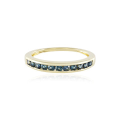 Bague en or et Saphir bleu