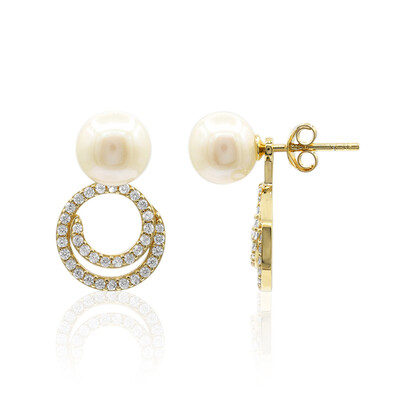 Boucles d'oreilles en argent et Perle de culture d'eau douce