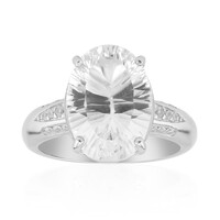 Bague en argent et Topaze blanche