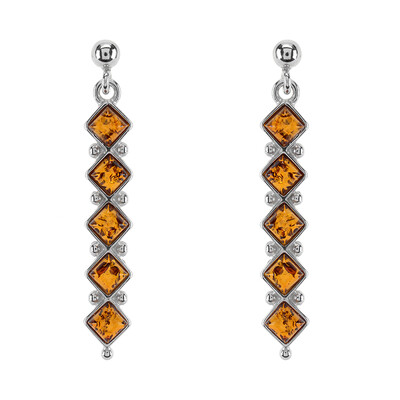 Boucles d'oreilles en argent et Ambre baltique (dagen)
