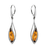 Boucles d'oreilles en argent et Ambre baltique