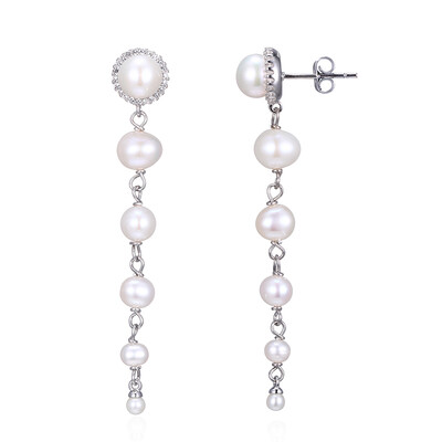 Boucles d'oreilles en argent et Perle de culture d'eau douce