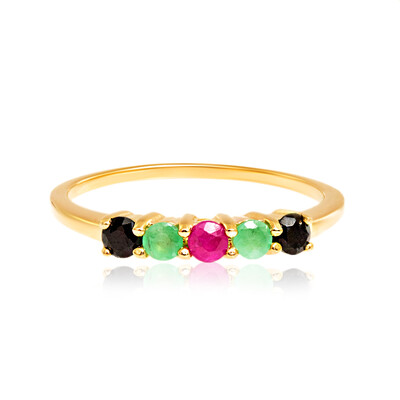 Bague en argent et Saphir noir