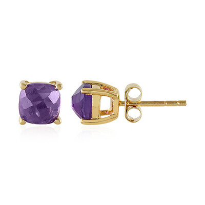 Boucles d'oreilles en argent et Améthyste de Zambie