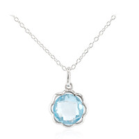 Collier en argent et Topaze bleu ciel