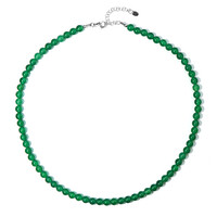 Collier en argent et Onyx vert