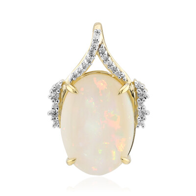 Pendentif en or et Opale blanche du Brésil