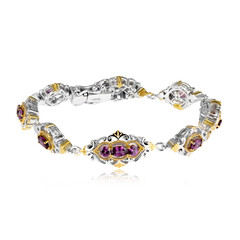 Bracelet en argent et Grenat violet à couleur changeante (Gems en Vogue)
