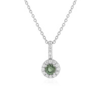 Collier en argent et Apatite chromifère