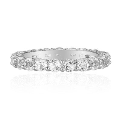 Bague en argent et Topaze blanche