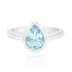 Bague en argent et Topaze bleu ciel
