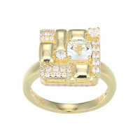 Bague en argent et Topaze blanche (Adela Silber)
