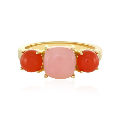 Bague en argent et Opale rose
