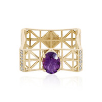 Bague en or et Améthyste d'Uruguay (Ornaments by de Melo)