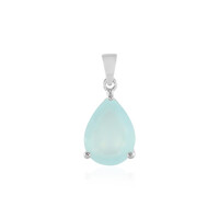 Pendentif en argent et Calcédoine d'eau