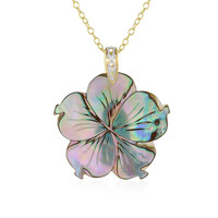 Collier en argent et Coquillage d'Abalone (Gems en Vogue)