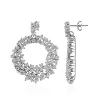Boucles d'oreilles en argent et Topaze blanche