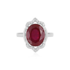 Bague en argent et Rubis de Madagascar